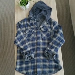 Globe Plaid Lined Hoodie United by Fate